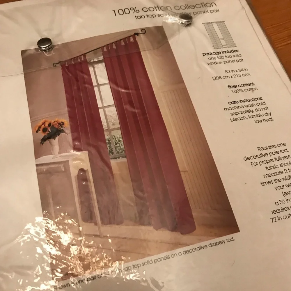 🪟Bundle of Tab Top Window Panel Curtains